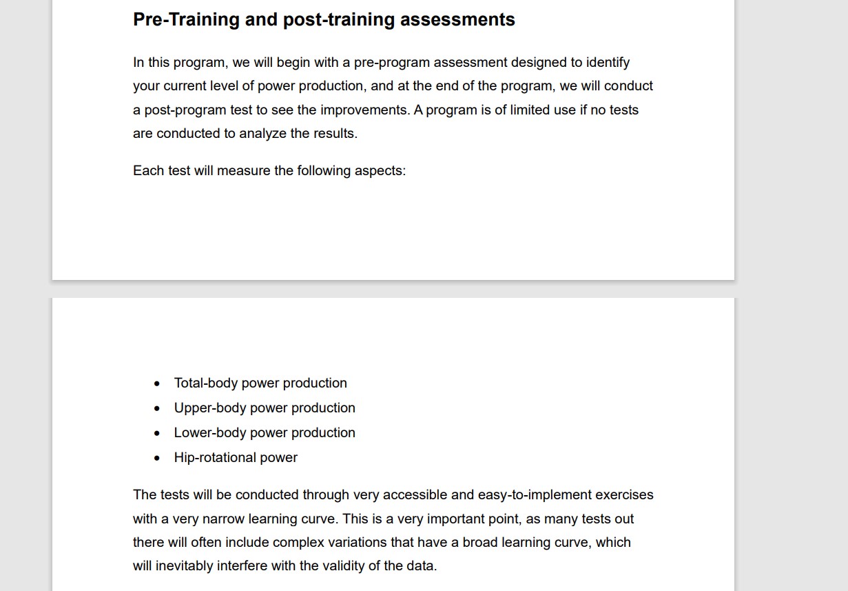 General Speed- and Power Program (8 weeks) - Image 3